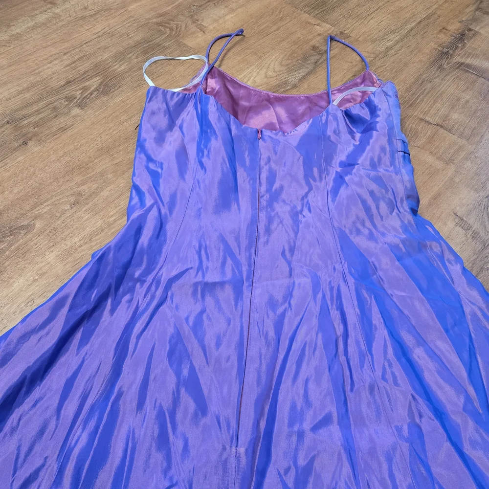 Vintage Jessica McClintock Gunne Sax Purple Beaded Spaghetti-Strap Prom Gown 9 - Picture 11 of 11